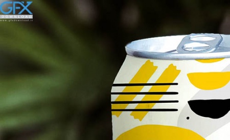 موکاپ قوطی نوشابه و نوشیدنی