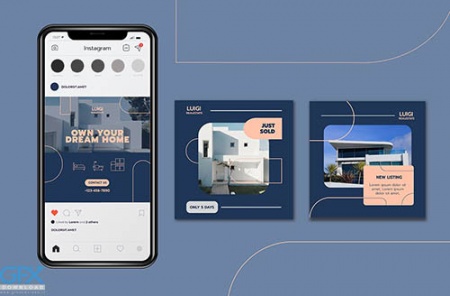 دانلود قالب املاک اینستاگرام