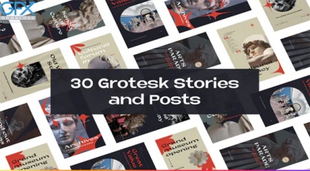 پروژه افتر افکت مجموعه قالب های اینستاگرام گروتسک