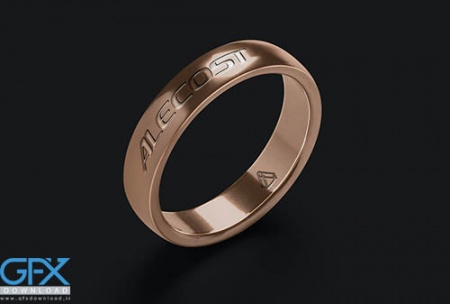 دانلود موکاپ رایگان حلقه فلزی حکاکی شده