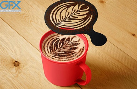 دانلود موکاپ لوگو روی قهوه