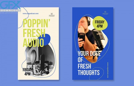 دانلود قالب استوری اینستاگرام پادکست