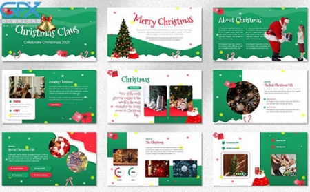 دانلود تم پاورپوینت کریسمس Claus