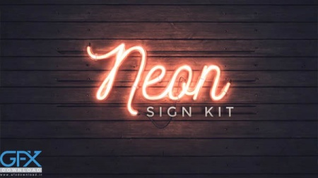 پروژه افتر افکت کیت افکت نئون Neon Sign Kit