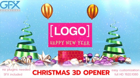 دانلود پروژه افتر افکت وله کریسمس سه بعدی