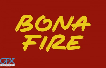 فونت انگلیسی براش Bona Fire