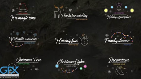 پروژه آماده افتر افکت عناوین کریسمس و سال نو