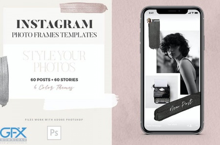 60 قالب فریم استوری و پست اینستاگرام لایه باز