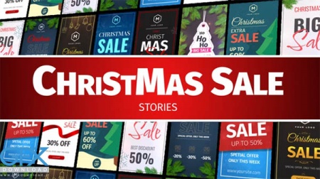 پروژه افتر افکت استوری های فروش برای کریسمس