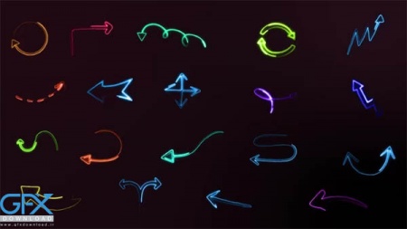 پروژه افتر افکت المان های 19 فلش نئون