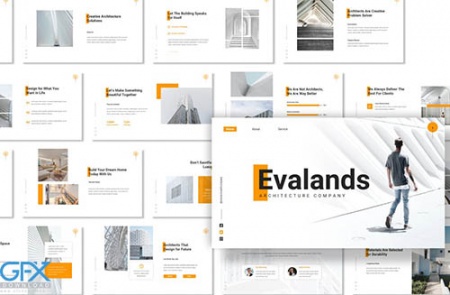 دانلود قالب پاورپوینت معماری و ساختمانی Evalands