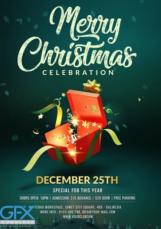 قالب پست اینستاگرامی با تم کریسمس