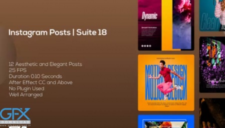 پروژه افتر افکت 12 پست اینستاگرام متحرک