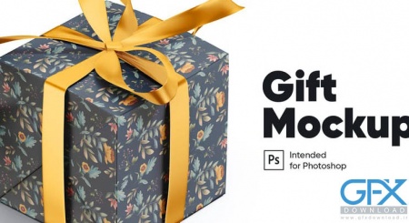 دانلود  موکاپ لایه باز جعبه کادو و هدیه