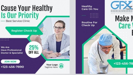 دانلود قالب لایه باز پست اینستاگرام پزشکی