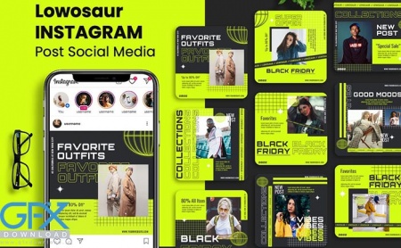 مجموعه قالب آماده پست اینستاگرام پیج فروش لباس