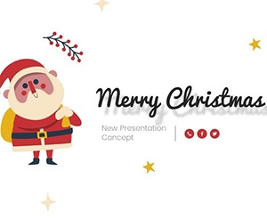 قالب پاورپوینت جشن کریسمس Merry Christmas
