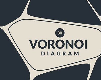 30 وکتور پس زمینه نمودار Voronoi