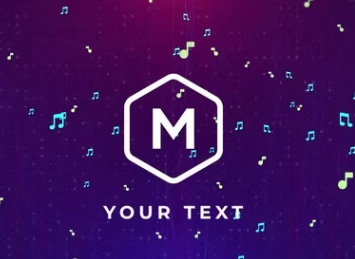 پروژه پریمیر نمایش لوگو موسیقی Music Logo