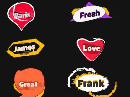 پروژه پریمیر نمایش عنوان کارتونی Cartoon Titles