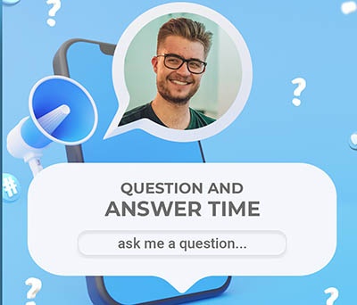 قالب پست اینستاگرام لایه باز طرح زمان پرسش و پاسخ