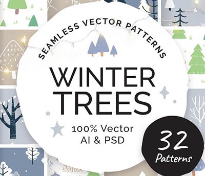 32 تکسچر درختان زمستانی