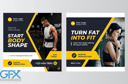 دانلود قالب پست اینستاگرام باشگاه ورزشی