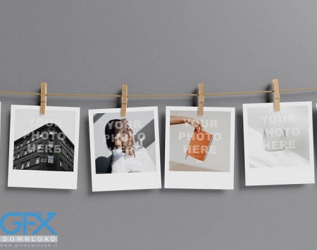 دانلود موکاپ عکس‌های پولاروید