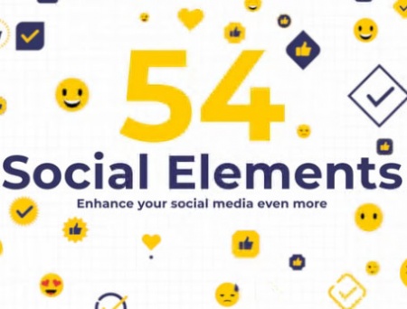 دانلود پروژه افتر افکت 54 المان شبکه های اجتماعی