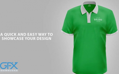 دانلود موکاپ تی شرت مردانه Polo