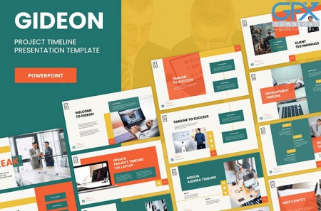 دانلود قالب پاورپوینت تایم لاین Gideon
