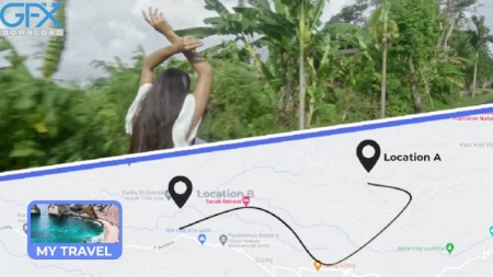 دامنه پروژه پریمیر نقشه سفر Travel Map Sidebars