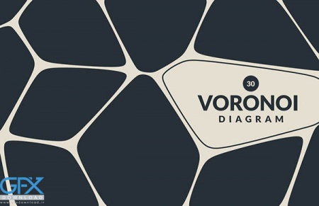 دانلود وکتور پس زمینه نمودار Voronoi