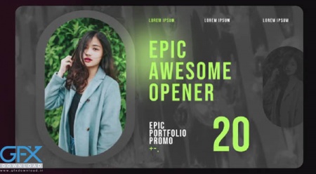 پروژه افتر افکت نمایش نمونه کار Epic Portfolio Promo