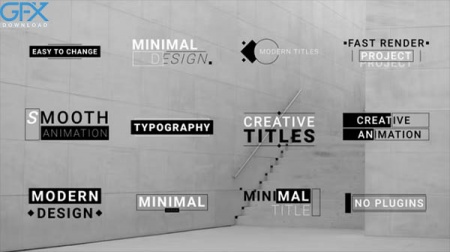 پروژه افترافکت بسته عناوین سیاه و سفید