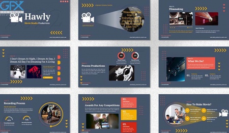 قالب پاورپوینت فیلم و سینما Hawly