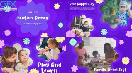 پروژه آماده افتر افکت اسلایدشو کودکانه