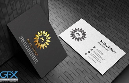 دانلود رایگان موکاپ کارت ویزیت تیره