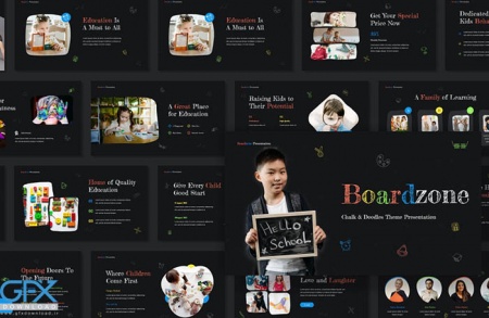 دانلود قالب پاورپوینت تخته سیاه Boardzone