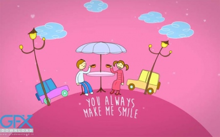 پروژه افتر افکت ولنتاین کارتونی