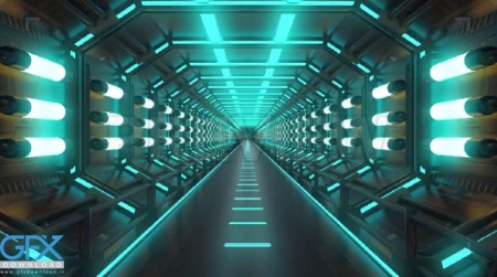 فوتیج بک گراند تونل علمی تخیلی رنگارنگ