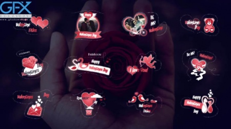پروژه افتر افکت پک تایتل روز ولنتاین
