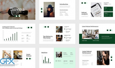 دانلود قالب پاورپوینت پادکست Turena