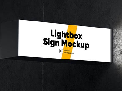 دانلود رایگان موکاپ تابلو نورانی