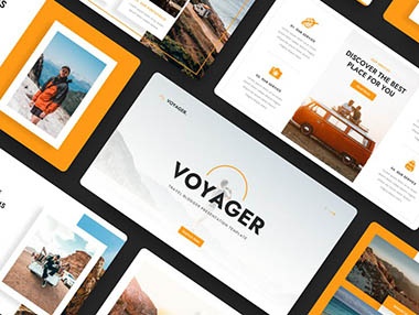 قالب رایگان پاورپوینت مسافرت Voyager