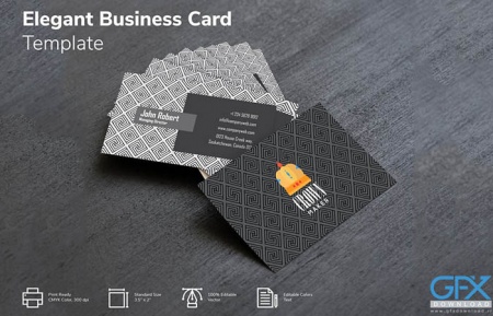 کارت ویزیت لایه باز فتوشاپ طرح هندسی