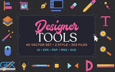 دانلود آیکون ابزار های طراحی