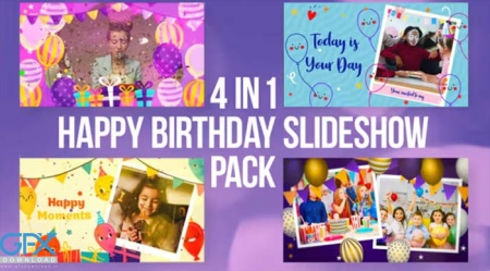 پروژه افتر افکت اسلایدشو تولد Happy Birthday Pack