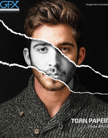 دانلود افکت عکس لایه باز کاغذ پاره شده
