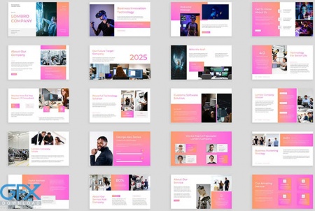 دانلود قالب پاورپوینت تکنولوژی با تم گرادیانت